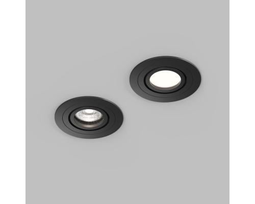 Встраиваемый влагозащищённый светильник HYDRO, IP44, до 15 Вт LED, GU10, алюминий, чёрный