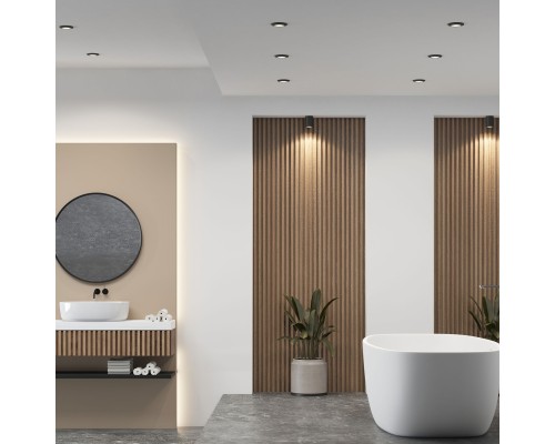 DK3016-BK Встраиваемый светильник влагозащ., IP 65, 50 Вт, GU10, черный, алюминий