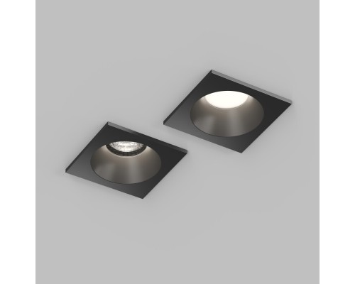 DK2131-BK Встраиваемый влагозащищённый светильник COVE, IP44, до 15 Вт LED, GU10, алюминий, чёрный