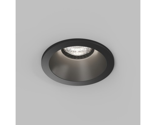 Встраиваемый влагозащищённый светильник COVE, IP44, до 15 Вт LED, GU10, алюминий, чёрный