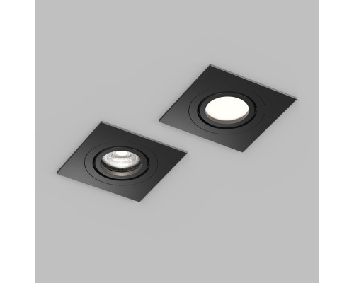 DK2111-BK Встраиваемый влагозащищённый светильник HYDRO, IP44, до 15 Вт LED, GU10, алюминий, чёрный