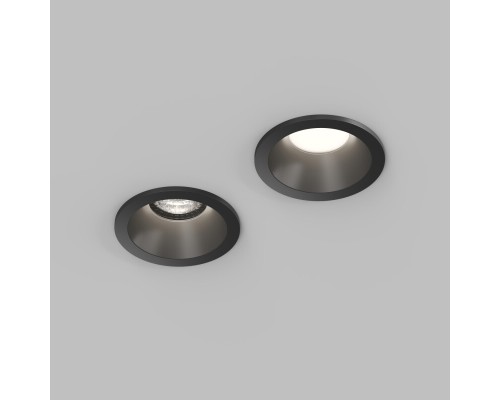 Встраиваемый влагозащищённый светильник COVE, IP44, до 15 Вт LED, GU10, алюминий, чёрный