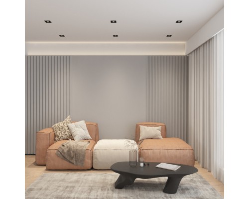 DK2111-BK Встраиваемый влагозащищённый светильник HYDRO, IP44, до 15 Вт LED, GU10, алюминий, чёрный