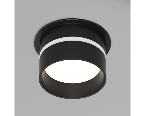 DK2404-BK Встраиваемый светильник влагозащ., IP 44, до 15 Вт, GU10, черный, алюминий