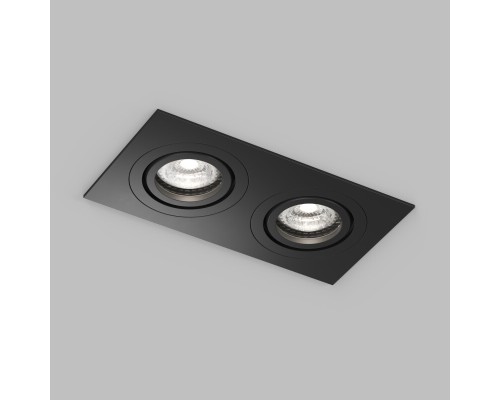 Встраиваемый влагозащищённый светильник HYDRO, IP44, 2?15 Вт LED макс., GU10, алюминий, чёрный