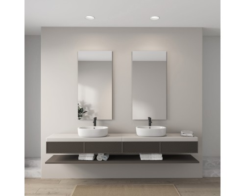 Встраиваемый влагозащищенный светильник TRIM, 24 Вт LED 3000-4000-6500K, IP44, алюминий, акрил