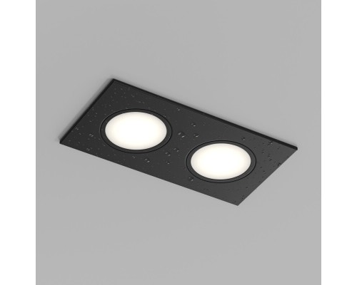Встраиваемый влагозащищенный светильник PORT, 2?15 Вт макс., LED, GU5.3, IP65, корпус из полимера, цвет чёрный