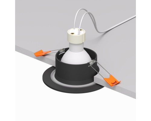 DK3016-BK Встраиваемый светильник влагозащ., IP 65, 50 Вт, GU10, черный, алюминий