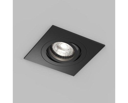 DK2111-BK Встраиваемый влагозащищённый светильник HYDRO, IP44, до 15 Вт LED, GU10, алюминий, чёрный