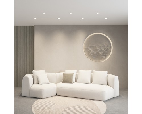 Встраиваемый влагозащищённый светильник COVE, IP44, до 15 Вт LED, GU10, алюминий, белый