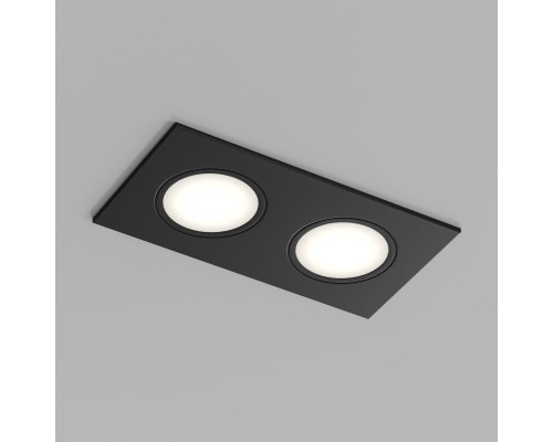 Встраиваемый влагозащищенный светильник PORT, 2?15 Вт макс., LED, GU5.3, IP65, корпус из полимера, цвет чёрный