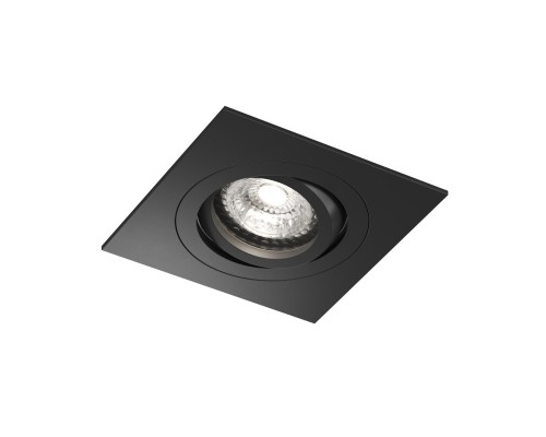 DK2111-BK Встраиваемый влагозащищённый светильник HYDRO, IP44, до 15 Вт LED, GU10, алюминий, чёрный