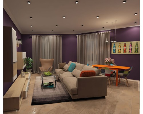 DK2403-BK Встраиваемый светильник влагозащ., IP 44, 10 Вт, GU10, черный, алюминий