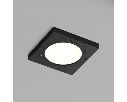 DK3015-BK Встраиваемый светильник влагозащ., IP 44, 50 Вт, GU10, черный, алюминий