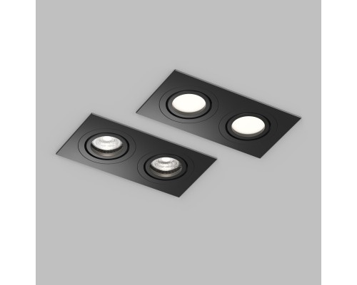 Встраиваемый влагозащищённый светильник HYDRO, IP44, 2?15 Вт LED макс., GU10, алюминий, чёрный