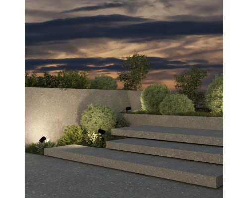 DK9800-BK Грунтовый светильник MOSS, IP65, GU10 LED, до 15 Вт, черный, алюминий