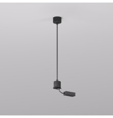 TR2124-BK Подвод питания для подвесного монтажа трека SMART BASE, АС 220-240V, IP20, 5м, черный, алюминий