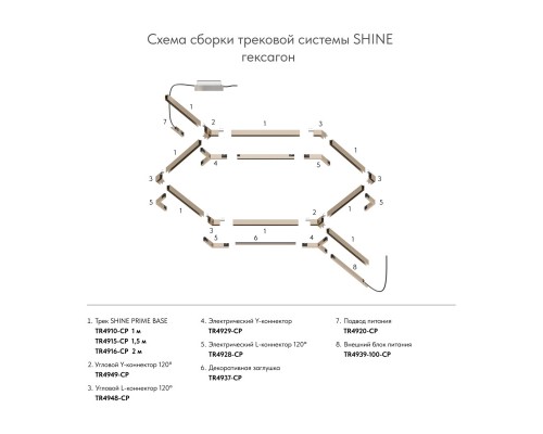 Коннектор Denkirs SHINE PRIME BASE | ШАЙН ПРАЙМ БЕЙС TR4929-CP