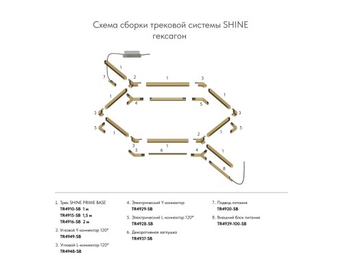 Коннектор Denkirs SHINE PRIME BASE | ШАЙН ПРАЙМ БЕЙС TR4948-SB