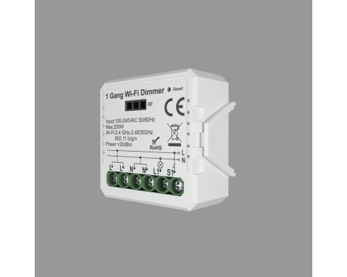 RL1003-DM Одноканальное Wi-Fi реле-диммер 1 x 200 Вт