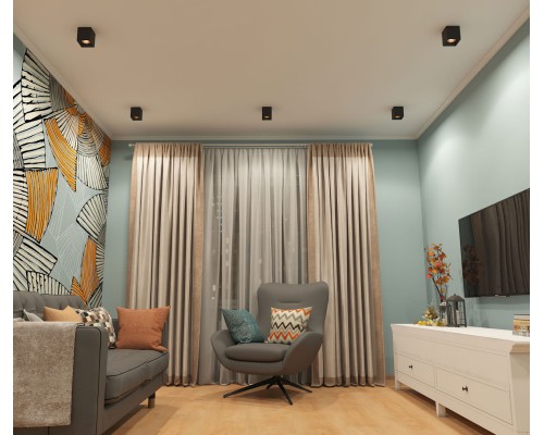 DK3080-BBR Светильник накладной, IP 20, 10 Вт, GU5.3, LED, черный/бронзовый, пластик