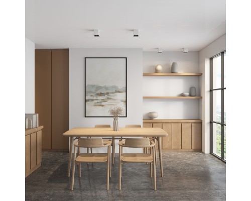 DK3030-WB Светильник накладной IP 20, 10 Вт, GU5.3, LED, белый/черный, пластик