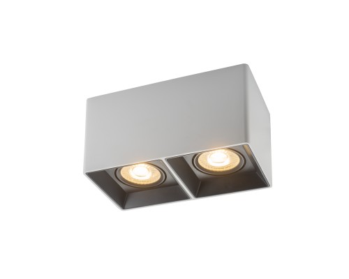 DK3035-WB Светильник накладной IP 20, 10 Вт, GU5.3, LED, белый/черный, пластик