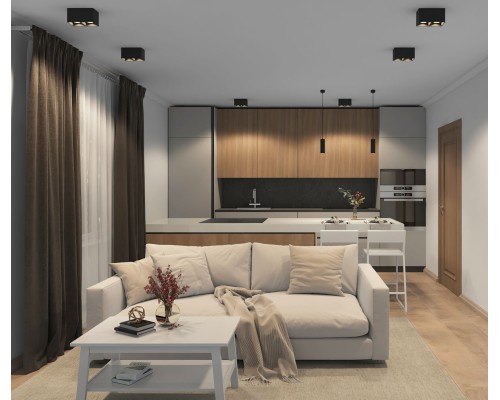 DK3035-BK Светильник накладной IP 20, 10 Вт, GU5.3, LED, черный, пластик