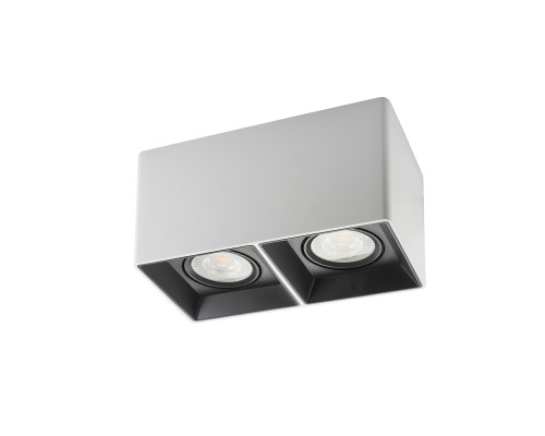 DK3035-WB Светильник накладной IP 20, 10 Вт, GU5.3, LED, белый/черный, пластик