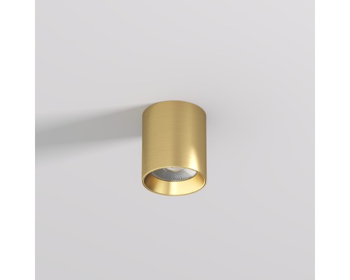 DK2610-SB Накладной светильник SHINE TUBE со светодиодом, D70*H80, IP20, 3000К, 10W, RA?90, сатинированная латунь, алюминий