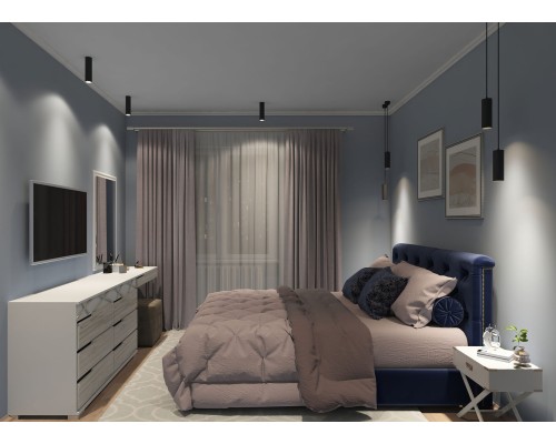 DK2052-BK Накладной светильник, IP 20, 15 Вт, GU10, черный, алюминий