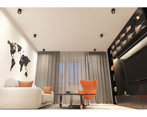 DK3090-BBR Светильник накладной, IP 20, 10 Вт, GU5.3, LED, черный/бронзовый, пластик