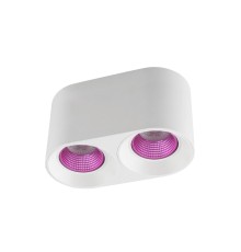 DK3096-WH+PI Светильник накладной IP 20, 10 Вт, GU5.3, LED, белый/розовый, пластик