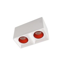 DK3085-WH+RD Светильник накладной IP 20, 10 Вт, GU5.3, LED, белый/красный, пластик