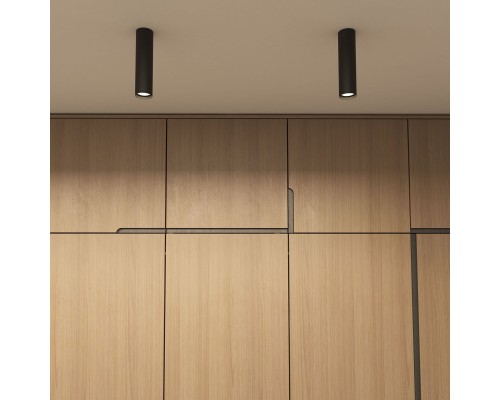 DK2052-BK Накладной светильник, IP 20, 15 Вт, GU10, черный, алюминий