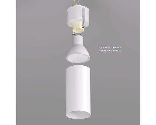 DK2008-WH Светильник накладной IP 20, 50 Вт, GU10, белый, алюминий