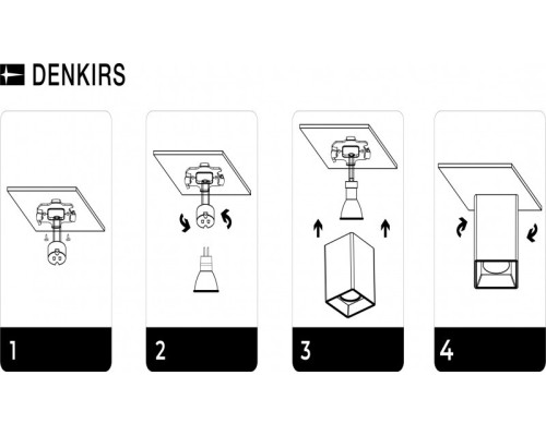 DK3030-BK Светильник накладной IP 20, 10 Вт, GU5.3, LED, черный, пластик