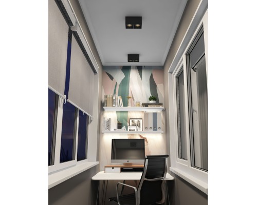 DK3085-BK Светильник накладной IP 20, 10 Вт, GU5.3, LED, черный/черный, пластик