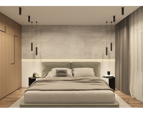 DK2052-BK Накладной светильник, IP 20, 15 Вт, GU10, черный, алюминий