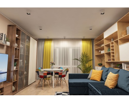 DK3080-WB+WH Светильник накладной IP 20, 10 Вт, GU5.3, LED, бело-черный/белый, пластик