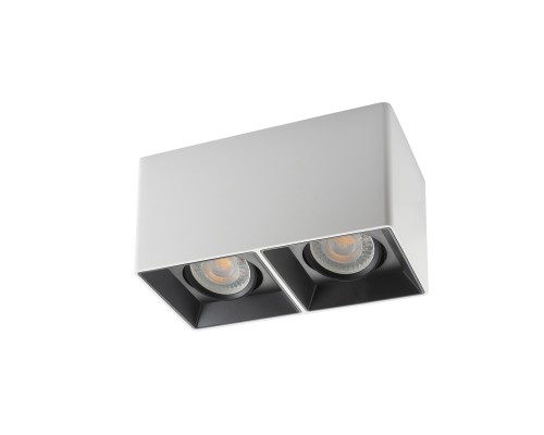 DK3035-WB Светильник накладной IP 20, 10 Вт, GU5.3, LED, белый/черный, пластик
