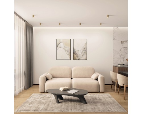 DK2050-SG Накладной светильник, IP 20, 15 Вт, GU5.3, матовое золото, алюминий