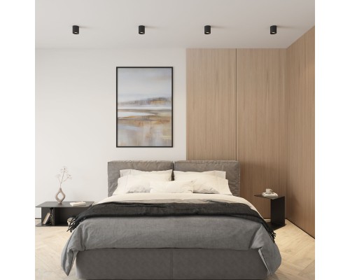 DK3090-BK Светильник накладной IP 20, 10 Вт, GU5.3, LED, черный/черный, пластик