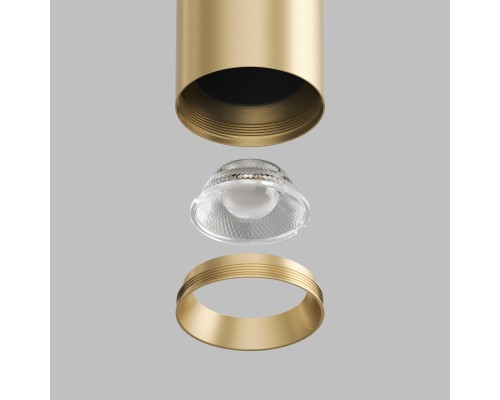 DK2610-SB Накладной светильник SHINE TUBE со светодиодом, D70*H80, IP20, 3000К, 10W, RA?90, сатинированная латунь, алюминий