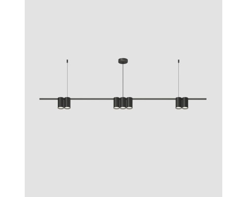 DK4063-BK Подвесной светильник ORBIT, IP20, 7xGU10 LED до 15 Вт, черный матовый, алюминий