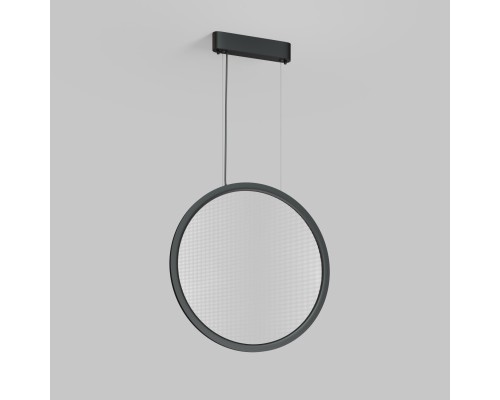 Подвесной светильник вертикальный VEIL, 35 Вт, ?600?2100 мм, LED 2700-6000K, IP20, пульт Д/У (в комплекте), черный, алюминий, акрил