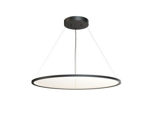 Подвесной светильник горизонтальный VEIL, 80 Вт, ?1000?В1500 мм, LED 2700-6000K, IP20, пульт Д/У (в комплекте), черный, алюминий, акрил