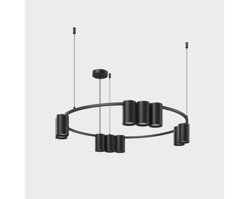 DK4065-BK Подвесной светильник ORBIT, IP20, 10xGU10 LED до 15 Вт, черный матовый, алюминий