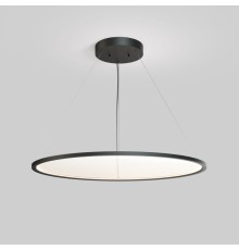 Подвесной светильник горизонтальный VEIL, 80 Вт, ?1000?В1500 мм, LED 2700-6000K, IP20, пульт Д/У (в комплекте), черный, алюминий, акрил