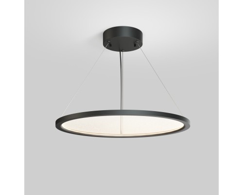 Подвесной светильник горизонтальный VEIL, 35 Вт, ?600?В1500 мм, LED 2700-6000K, IP20, пульт Д/У (в комплекте), черный, алюминий, акрил